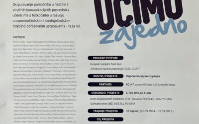 Projekt „Učimo zajedno 8“ – Info dan za roditelje
